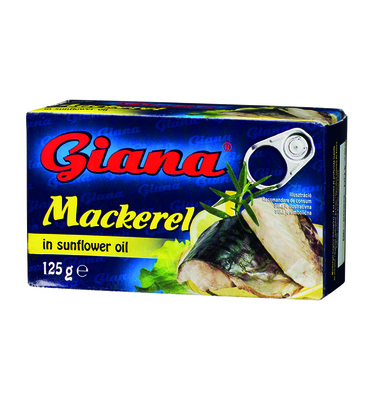 Mackerel in sunflower oil 125g